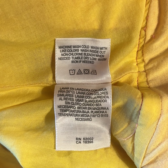 Liz Claiborne Vintage Cotton Oversized Plaid Gypsy Skirt, Pink Orange Yellow | M - Picture 8 of 8